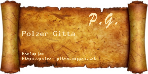 Polzer Gitta névjegykártya
